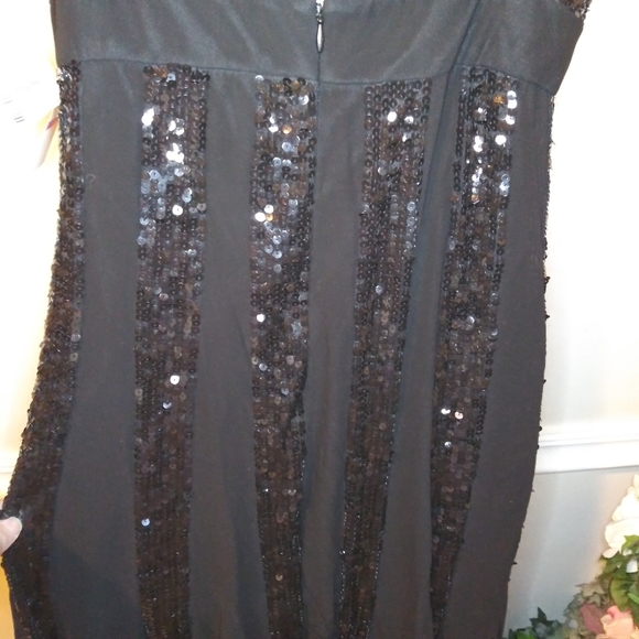 Vintage 90's/Y2K Marina Black Sequinned Chiffon Maxi Dress - Picture 8 of 16
